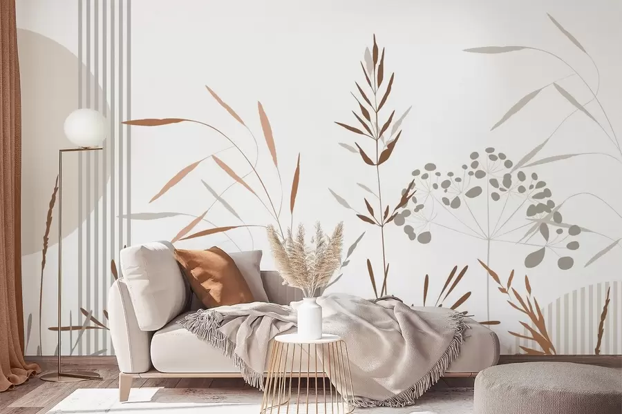 wall murals Апстрактне силуете вегетације w05375v1