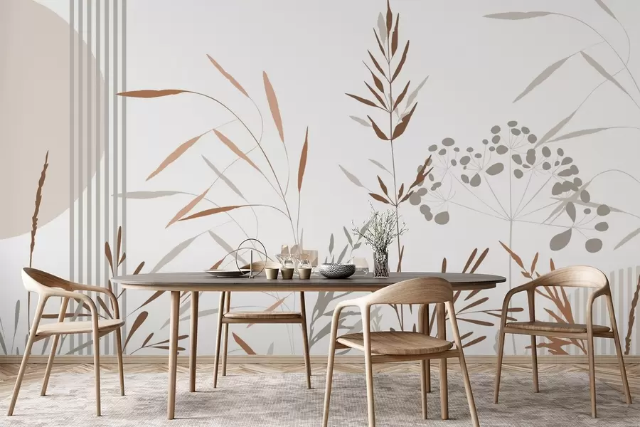 wall murals Апстрактне силуете вегетације w05375v1