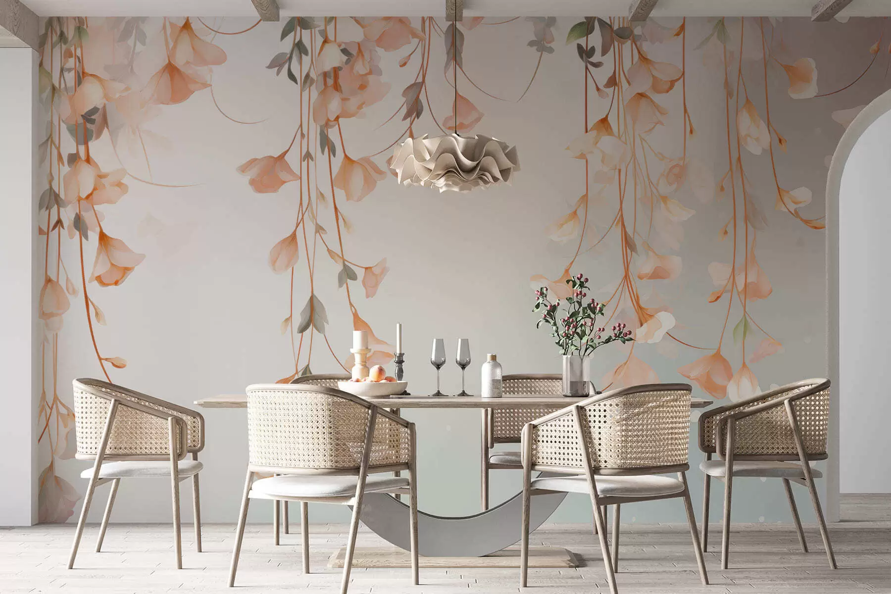 wall murals Висеће цветне гране w05344