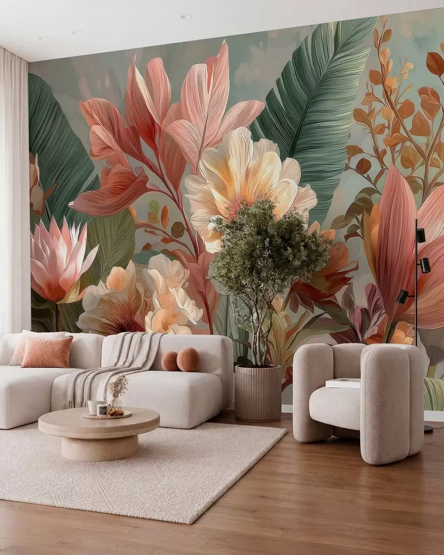 wall murals Krov koralnih cvetova w05378