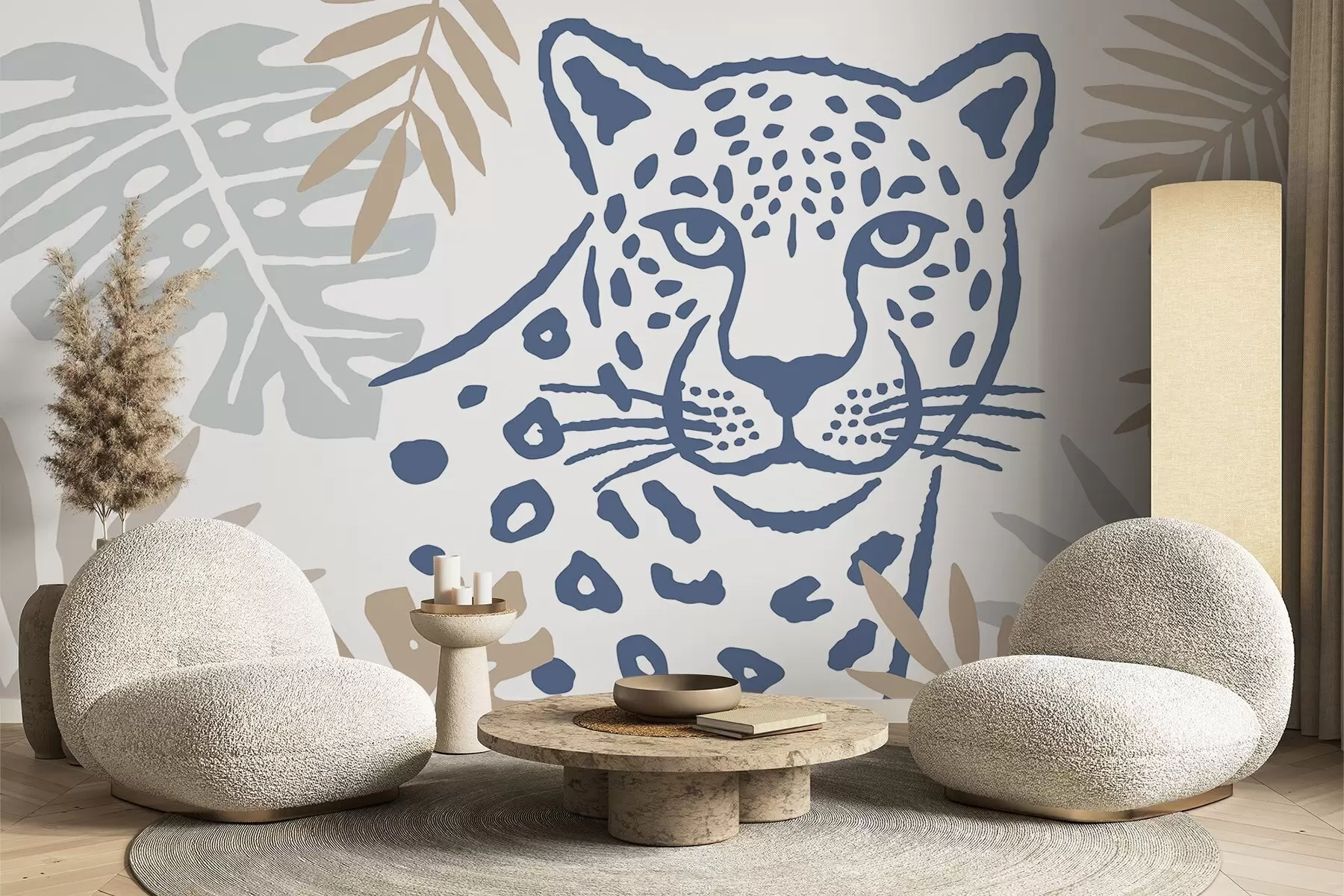 wall murals Леопард у лишћу w05396v2