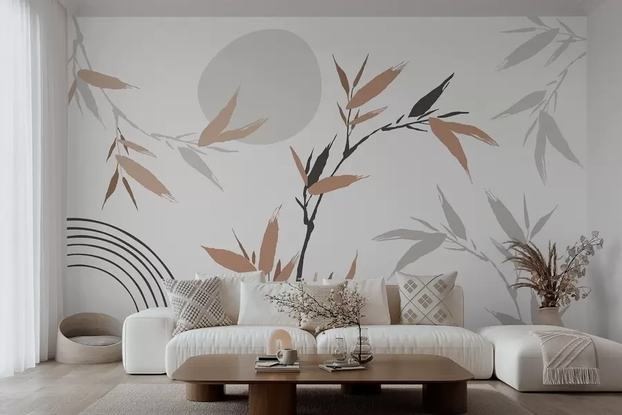wall murals Апстрактна грана са лишћем w05398