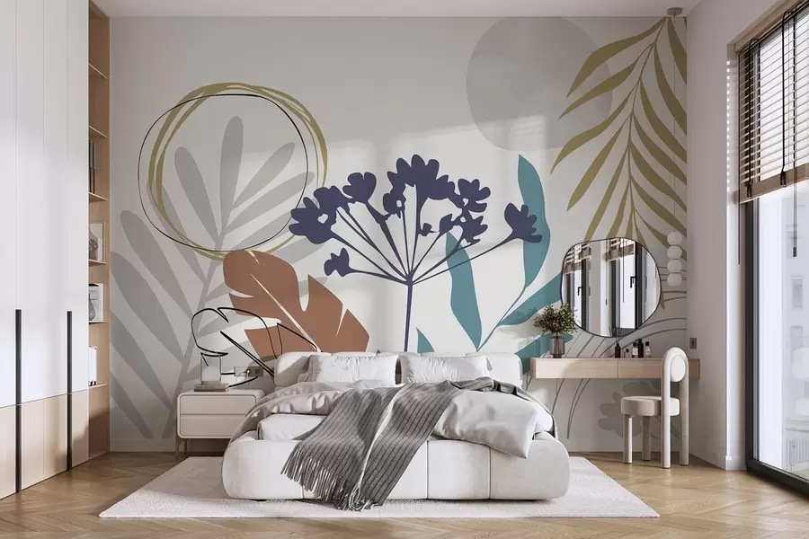 wall murals Апстракција са биљкама w05400