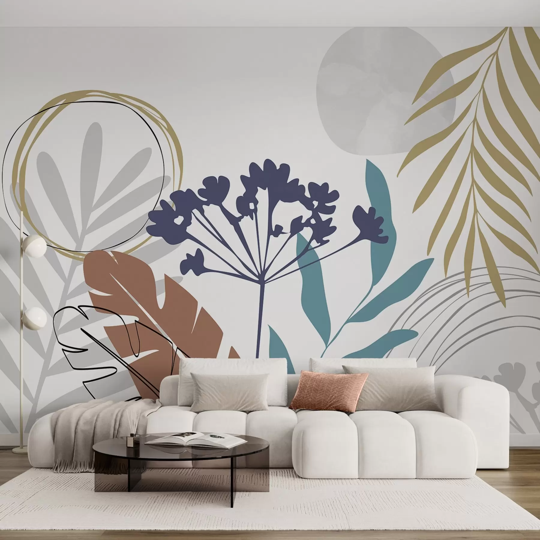 wall murals Апстракција са биљкама w05400