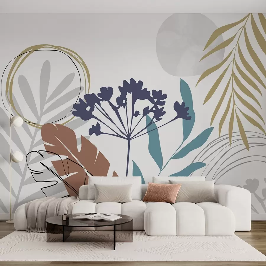 wall murals Апстракција са биљкама w05400