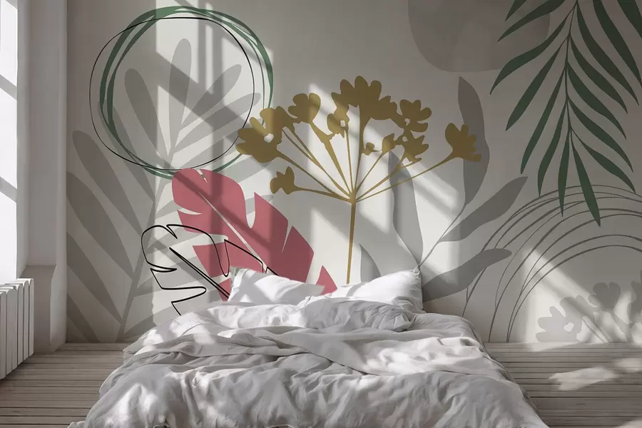 wall murals Апстракција са биљкама w05400v1