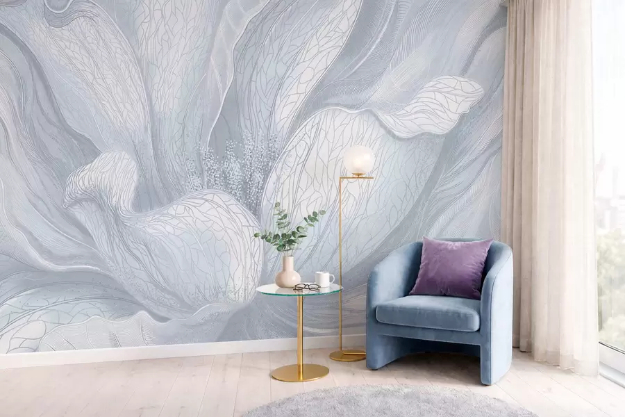 wall murals Апстрактни цвет у хладним плавим тоновима w05119v2
