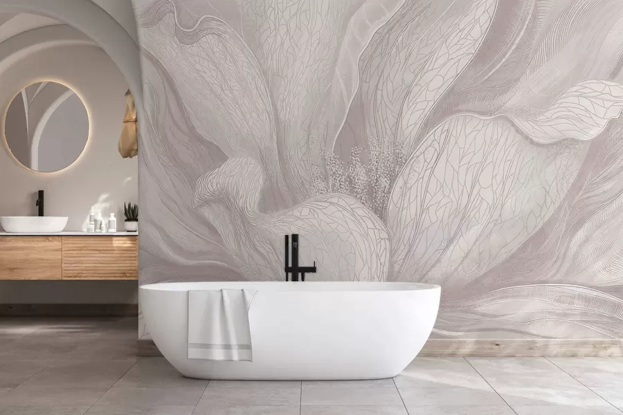 wall murals Светли апстрактни цвет са течним линијама w05119v3