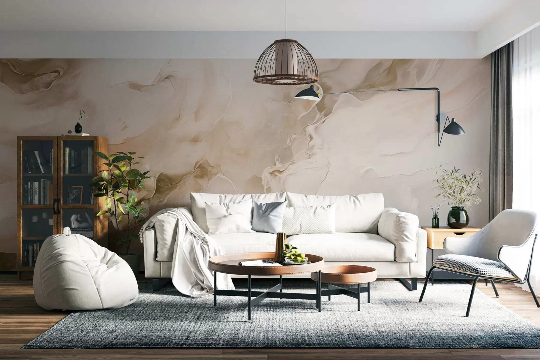 wall murals Рафинисано мермерно жилисање w05441v1
