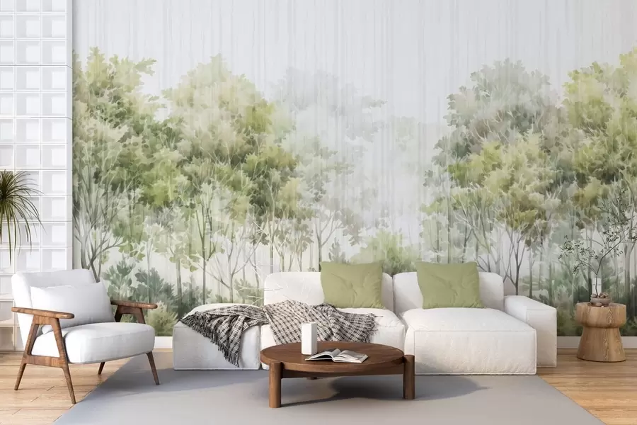 wall murals Лисна шума и линије w05442