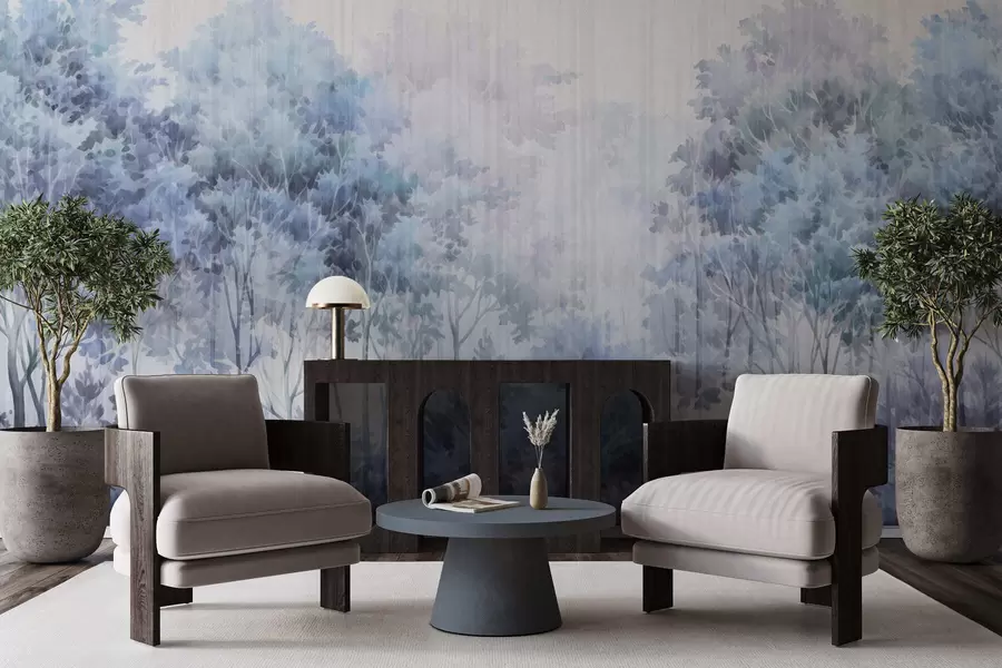 wall murals Лисна шума и линије w05442v1