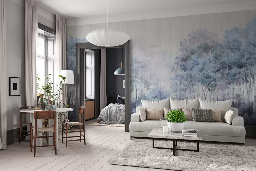 wall murals Лисна шума и линије w05442v1