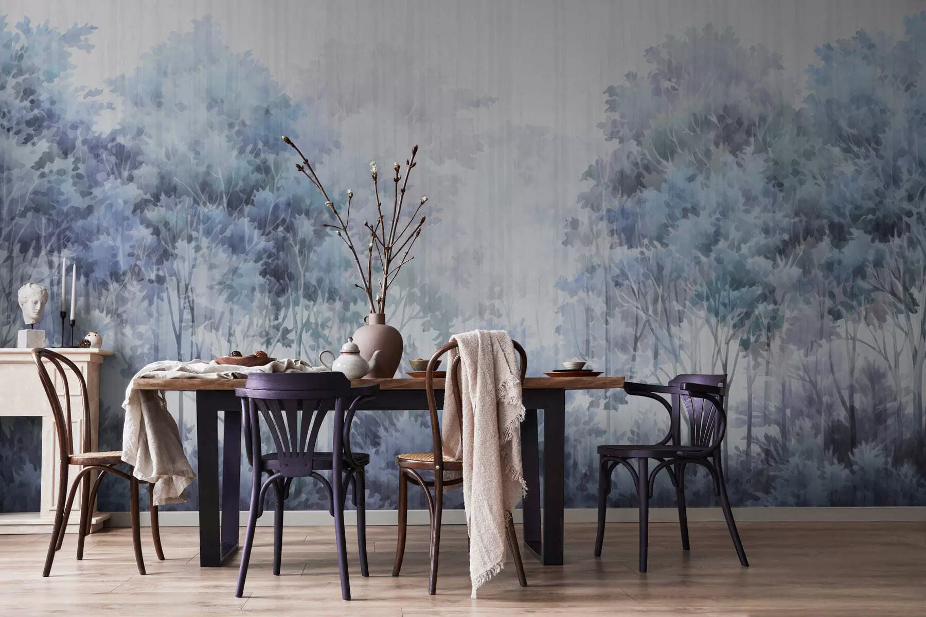 wall murals Лисна шума и линије w05442v1