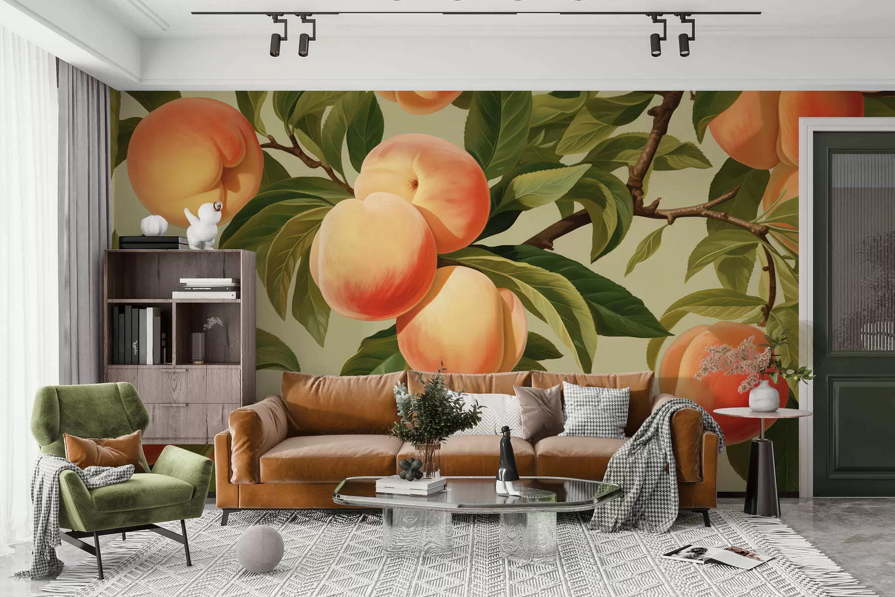 wall murals Зреле брескве на гранама w05444