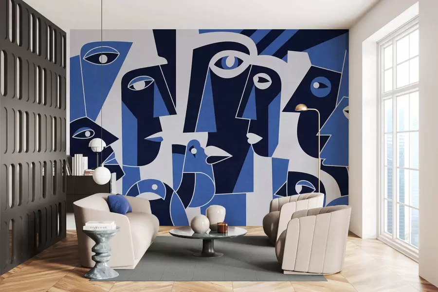 wall murals Лица у афричком стилу w05446v1