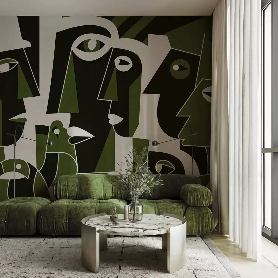 wall murals Лица у афричком стилу w05446v3