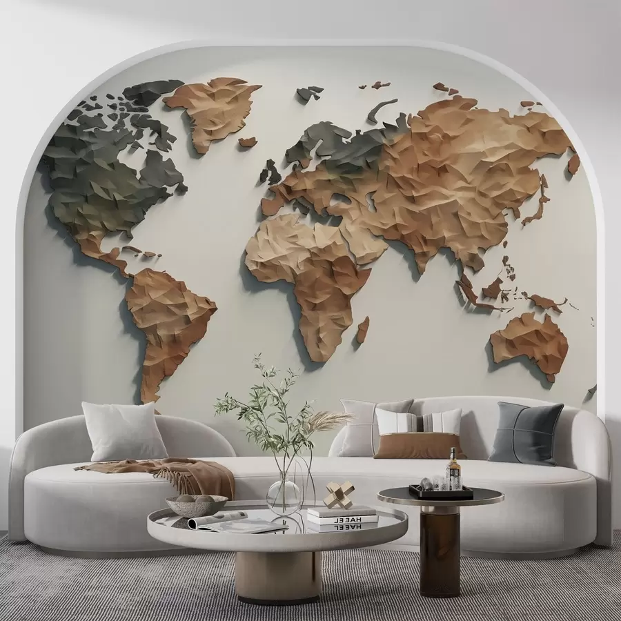 wall murals Апстрактна мапа света c00011
