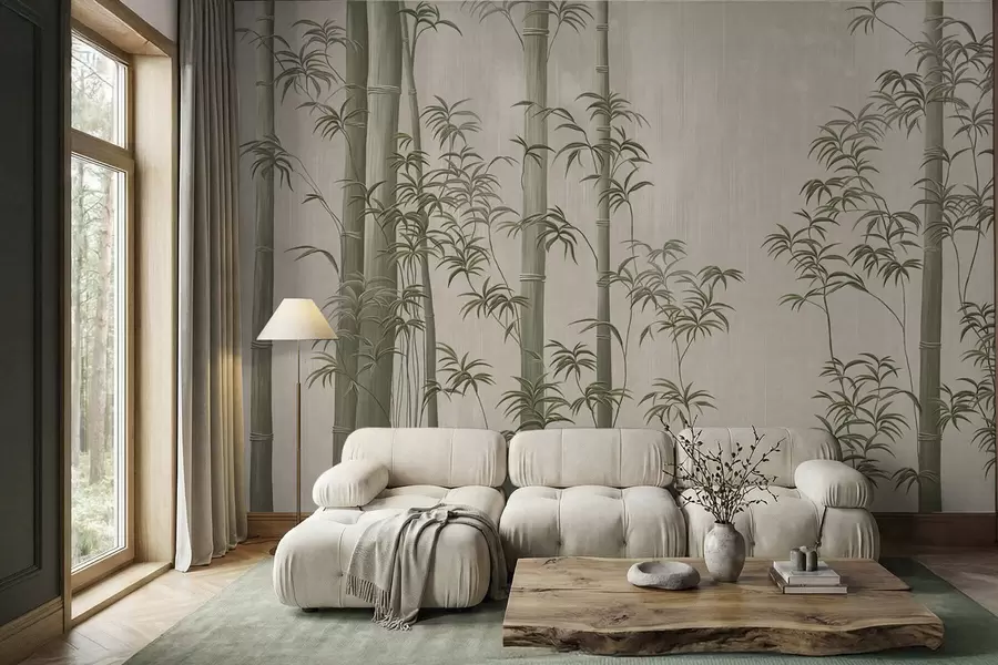 wall murals Светло зелени бамбус w05120v1