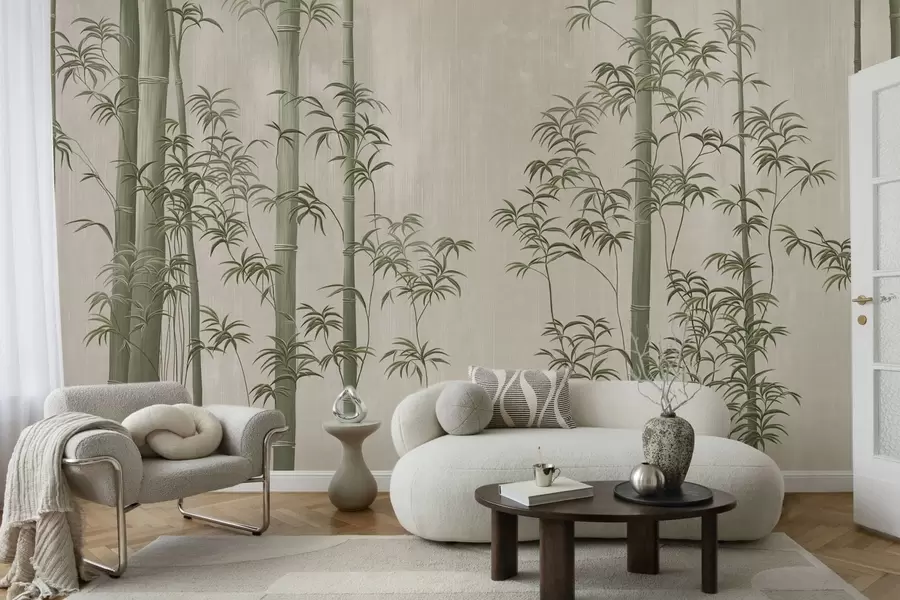 wall murals Светло зелени бамбус w05120v1