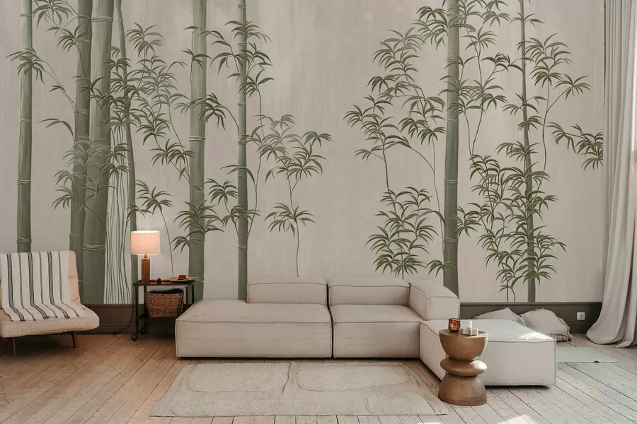 wall murals Светло зелени бамбус w05120v1