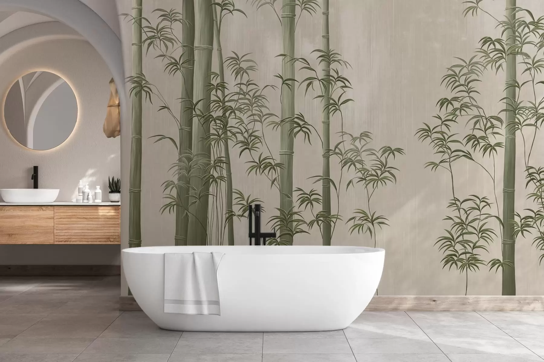 wall murals Светло зелени бамбус w05120v1