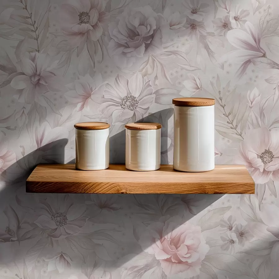 wall murals Светли узорак са великим нежним цвећем a01133