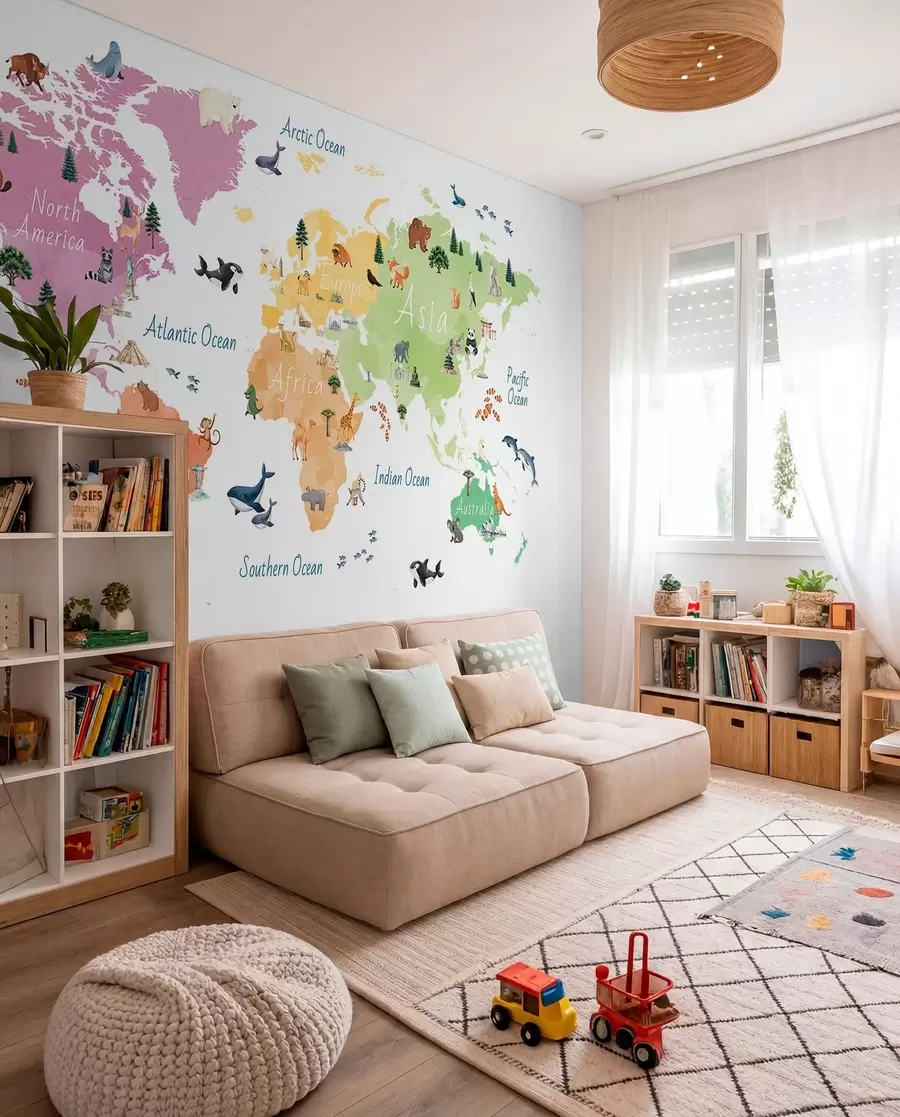 wall murals Karta životinja na engleskom c00009en