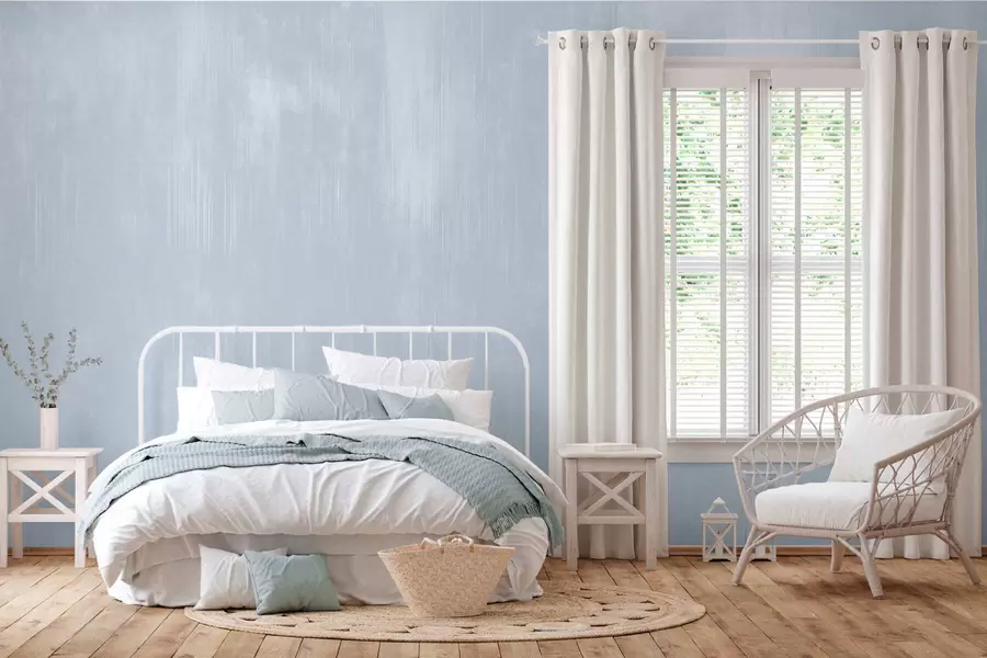 wall murals Светлоплава позадина са меком вертикалном текстуром w05121v1