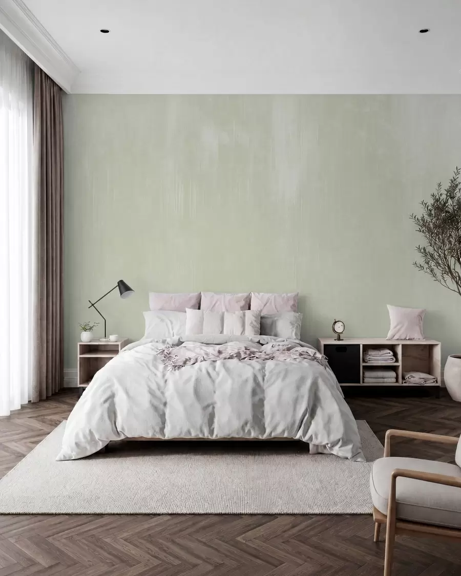 wall murals Бледо зелена позадина са светлом вертикалном текстуром w05121v3