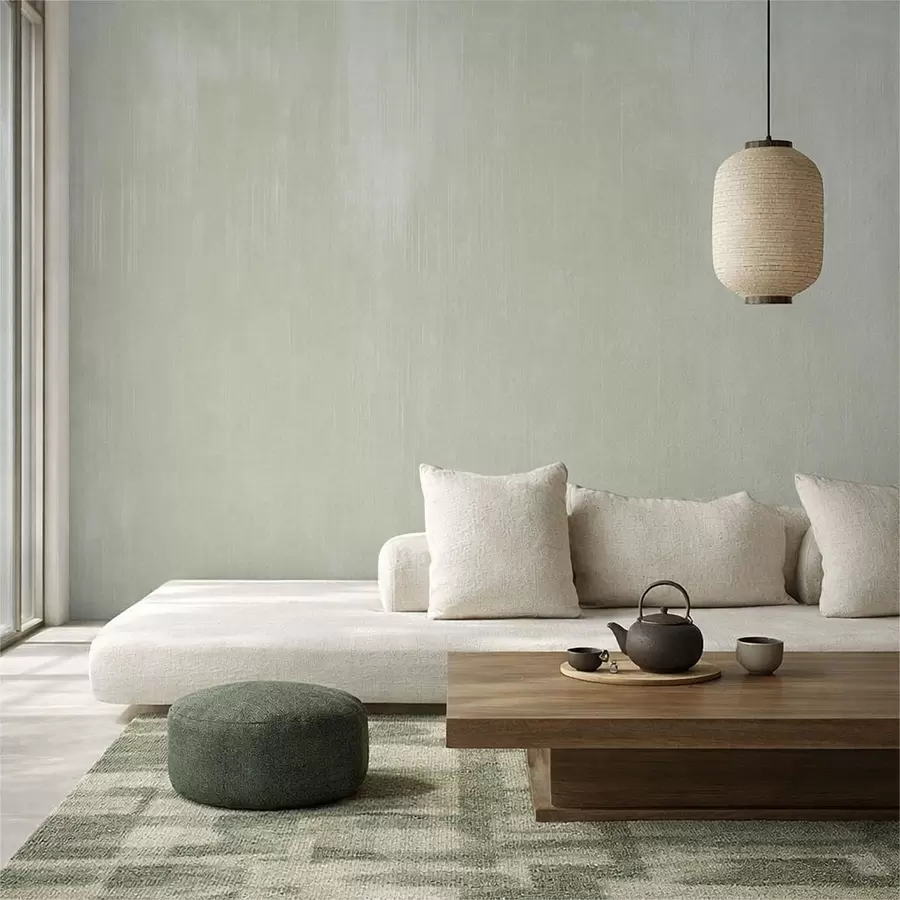 wall murals Бледо зелена позадина са светлом вертикалном текстуром w05121v3