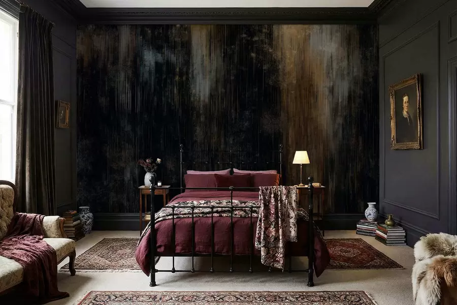wall murals Тамна апстрактна позадина са вертикалним пругама w05121v5