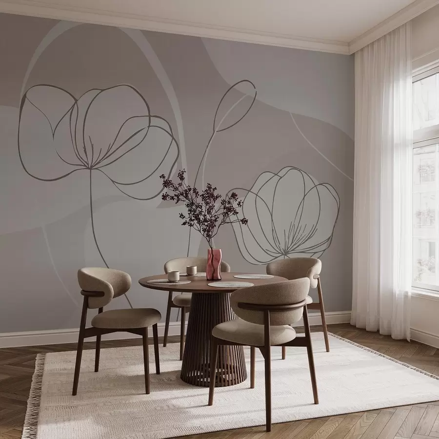 wall murals Минималистичко цвеће w09779