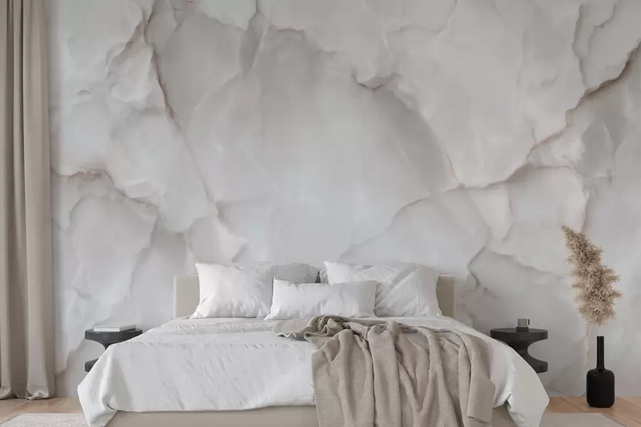 wall murals Светла имитација мермера са изгледом текстуре природног камена w09802