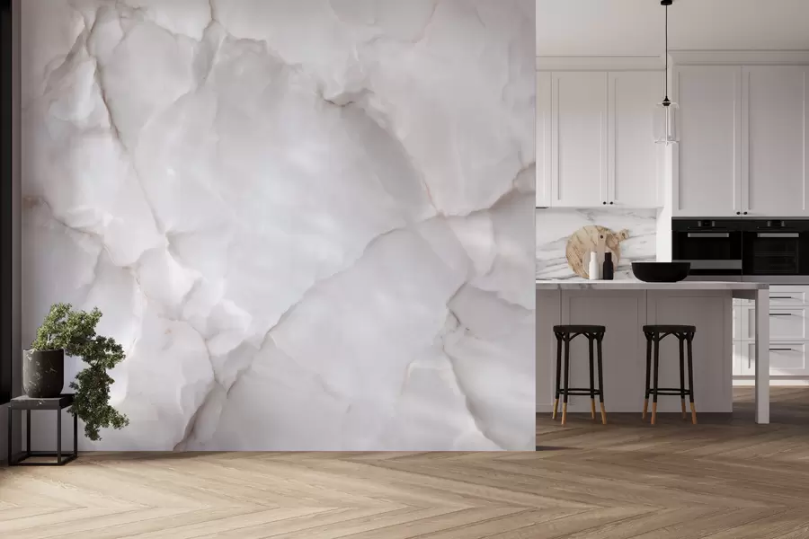 wall murals Светла имитација мермера са изгледом текстуре природног камена w09802