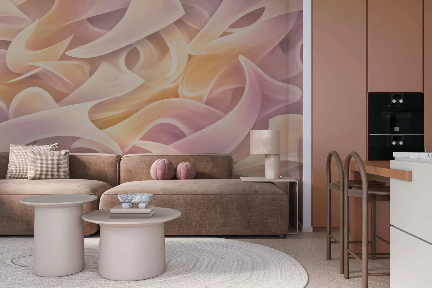 wall murals Преплитање апстрактних линија w05450