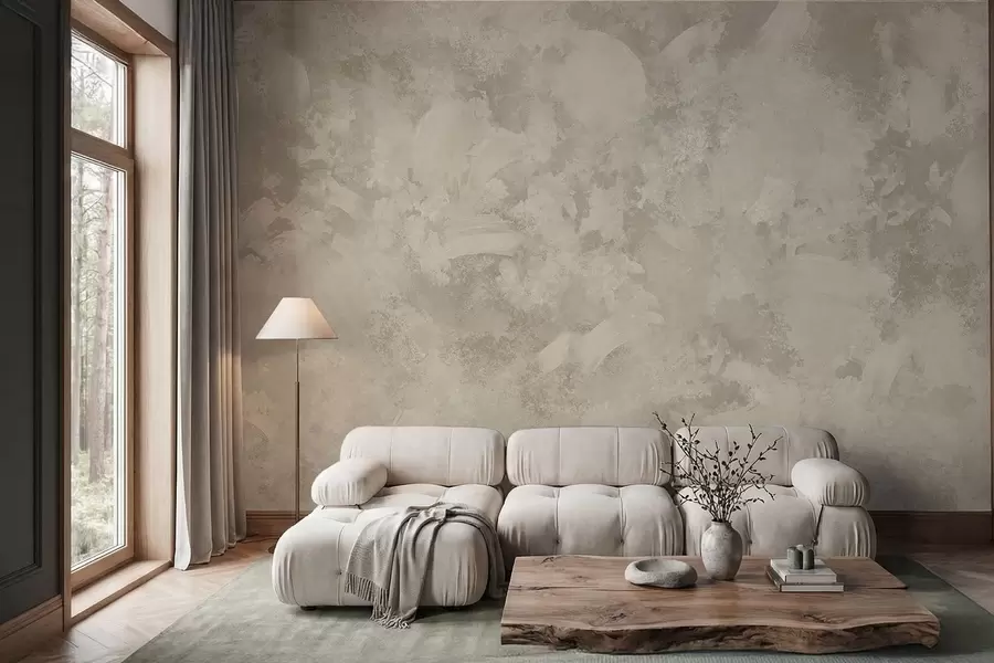 wall murals Минималистичка апстрактна текстура четкице у беж тоновима w05160