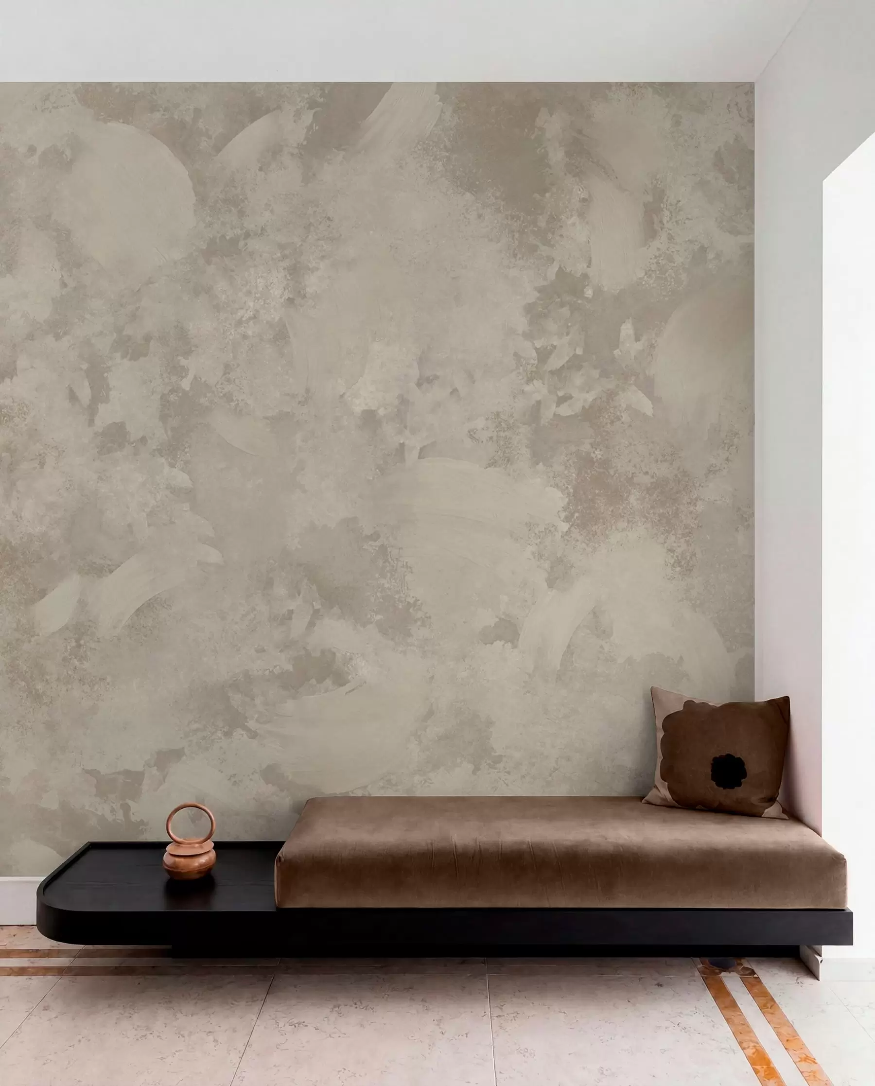 wall murals Минималистичка апстрактна текстура четкице у беж тоновима w05160