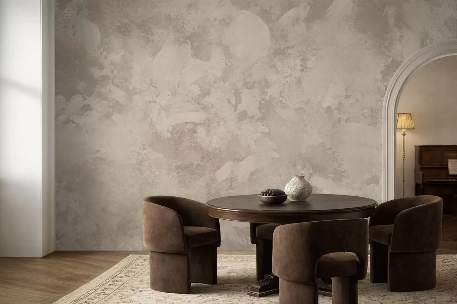 wall murals Минималистичка апстрактна текстура четкице у беж тоновима w05160
