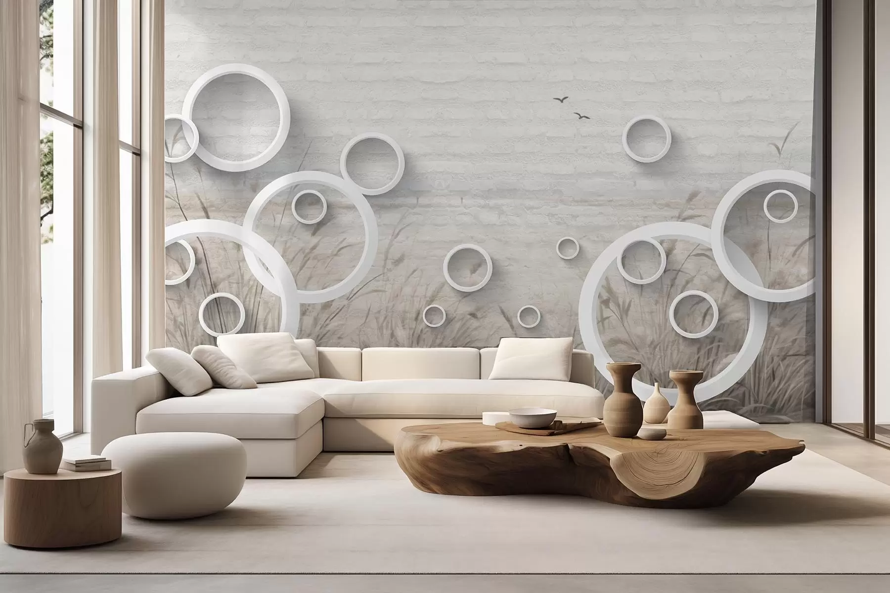 wall murals Апстрактни кругови w09781