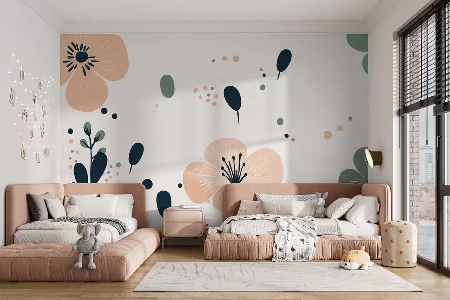 wall murals Скандинавско цвеће w09783