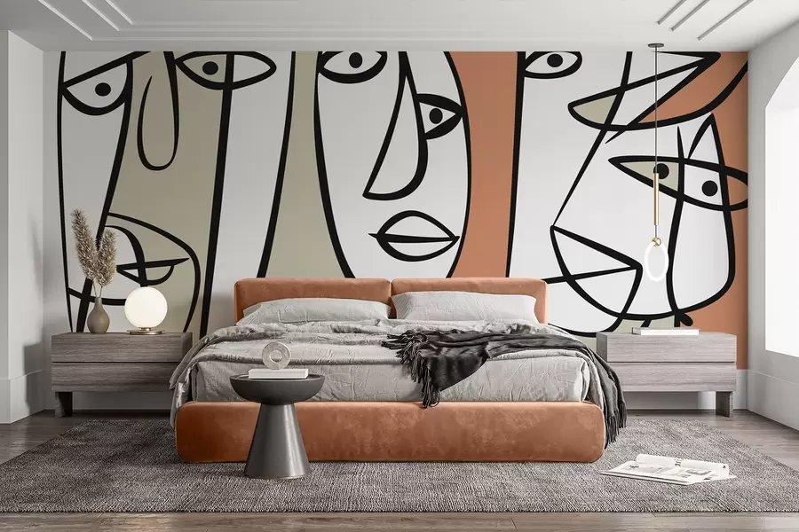 wall murals Апстрактна лица w05504