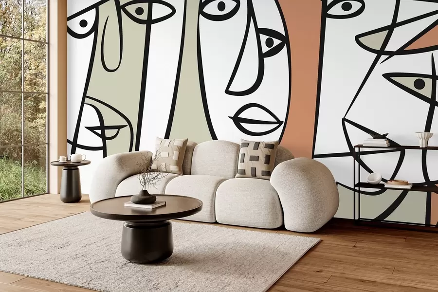 wall murals Апстрактна лица w05504