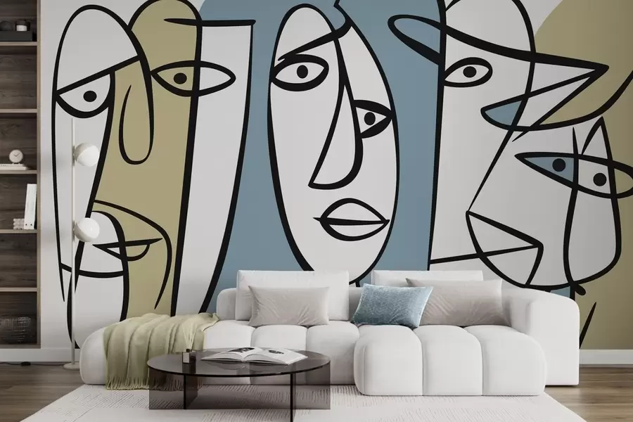 wall murals Апстрактна лица w05504v1