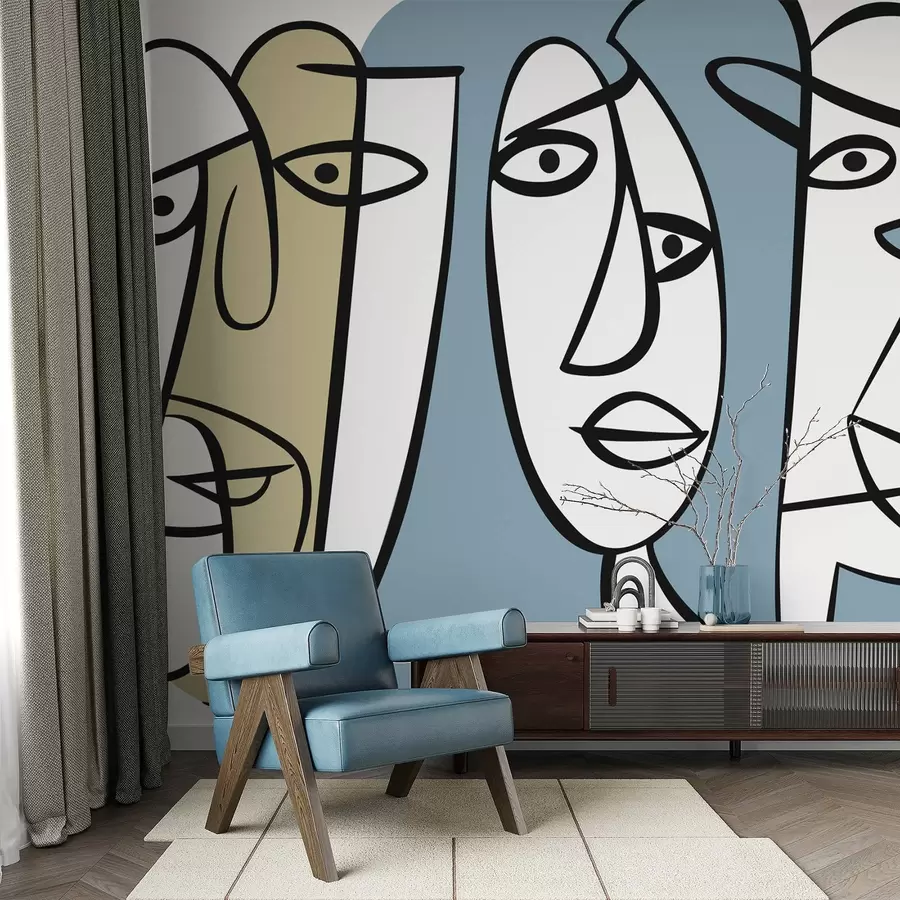 wall murals Апстрактна лица w05504v1