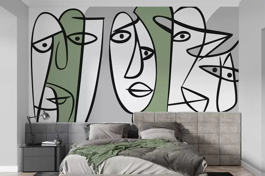 wall murals Апстрактна лица w05504v2