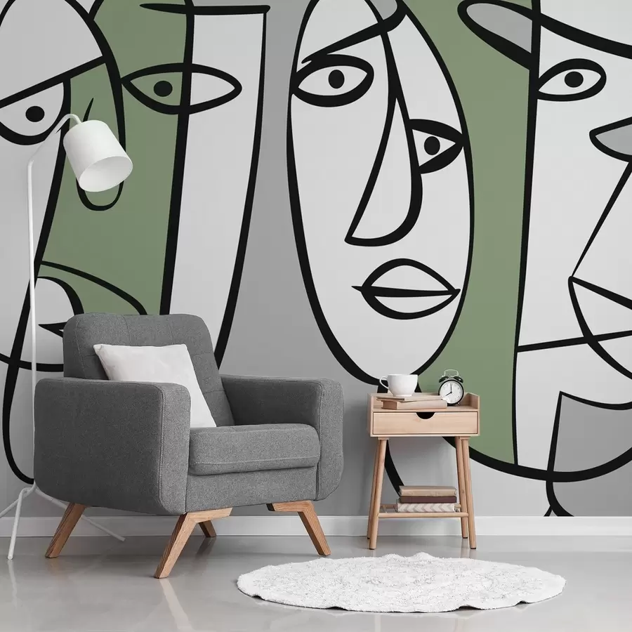 wall murals Апстрактна лица w05504v2