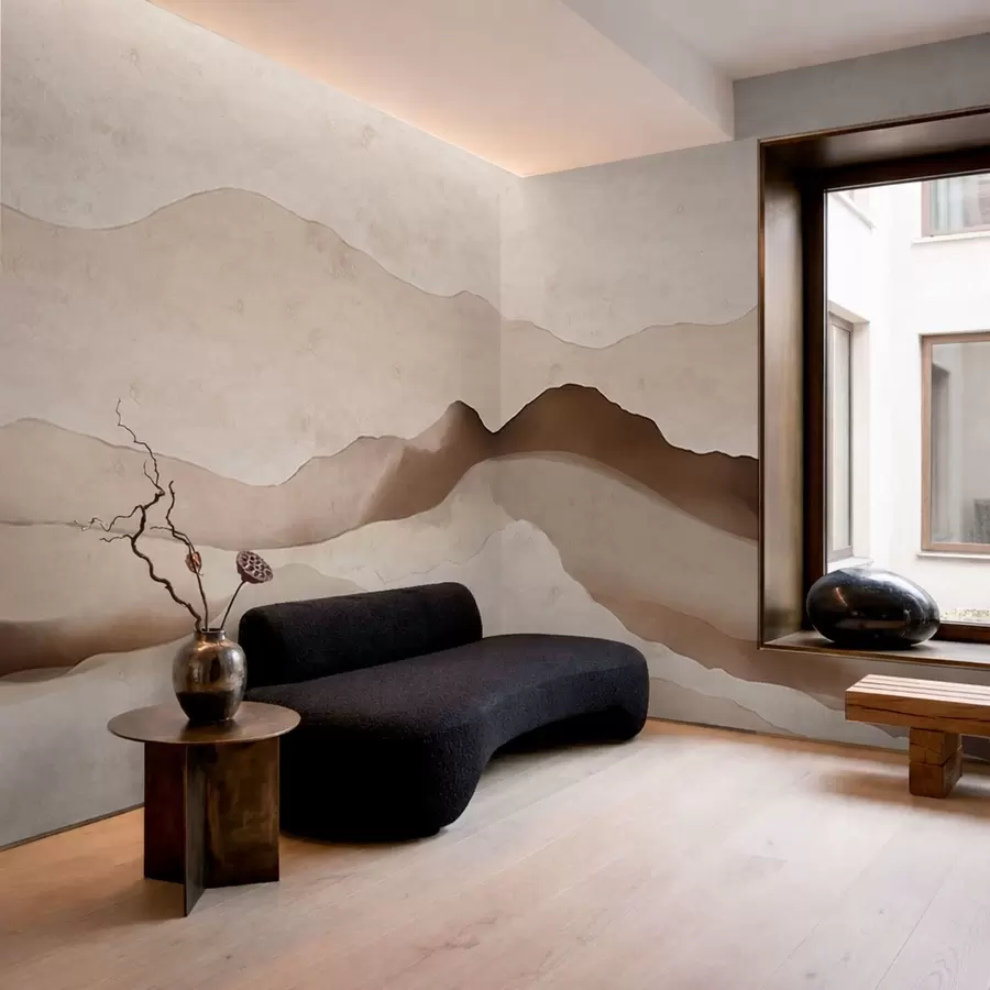 wall murals Апстрактне планине у јапанском и минималистичким стиловима w05434