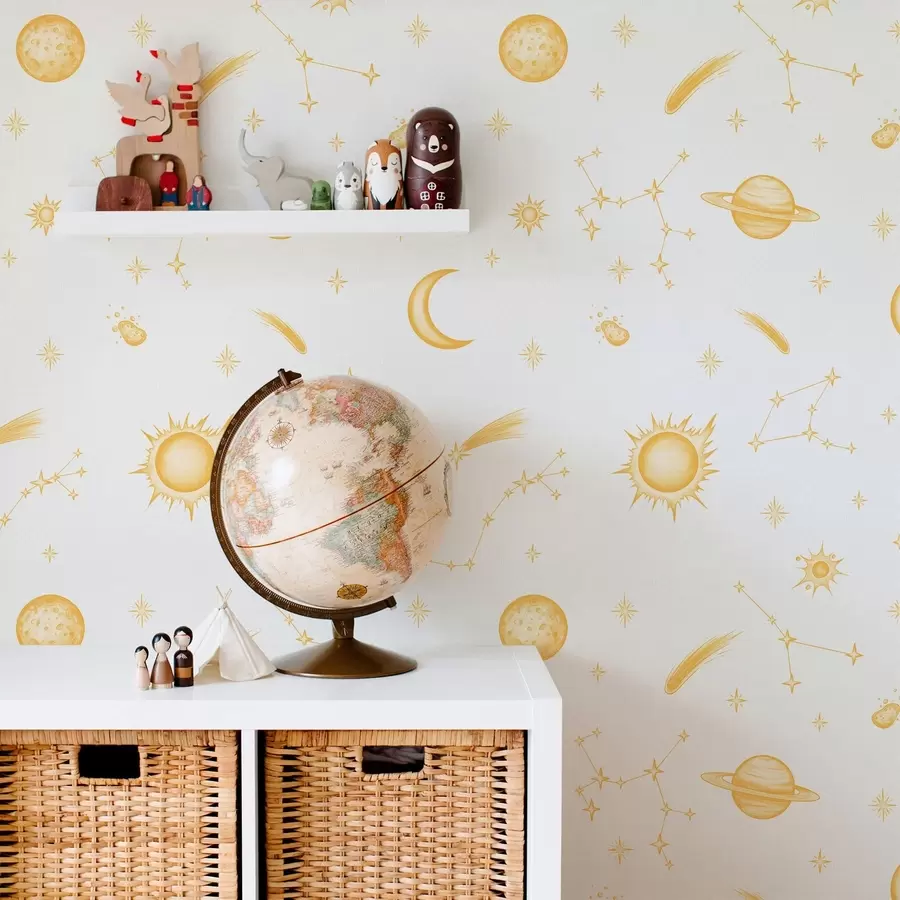 wall murals Небески објекти и звезде у меком стилу a01163