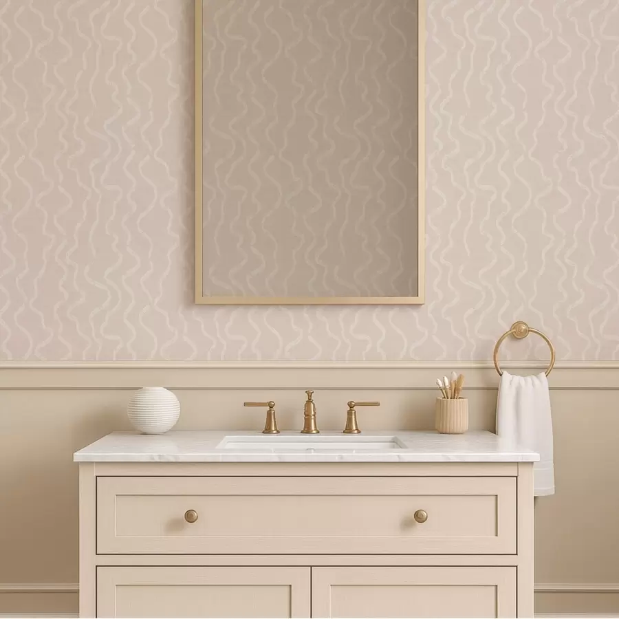 wall murals Таласасти светлосни узорак на беж позадини a01167