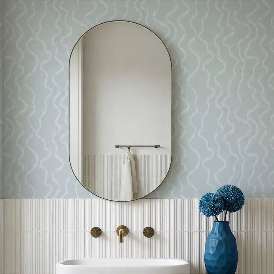 wall murals Таласасти светлосни узорак на плавој позадини a01167v1